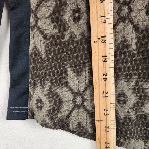 Hot Chillys HC4311 1/2 Zip Base Layer Women Medium Brown Geometric Fair Isle USA - Picture 8 of 13